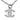 Silver Chanel CC Brass and Strass Pendant Necklace