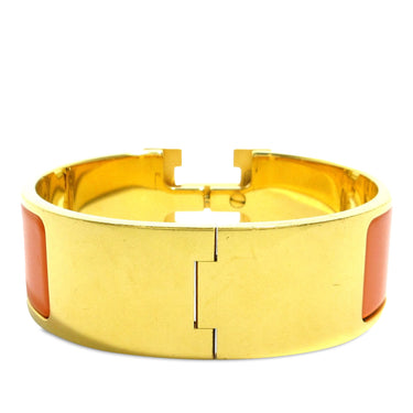 Gold Hermès Clic Clac H Bracelet PM