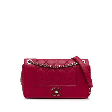 Pink Chanel Small Mademoiselle Vintage Quilted Flap Crossbody Bag