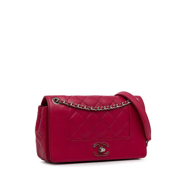 Pink Chanel Small Mademoiselle Vintage Quilted Flap Crossbody Bag