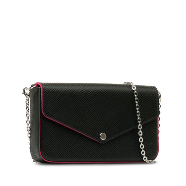 Black Louis Vuitton Epi Pochette Felicie Crossbody Bag