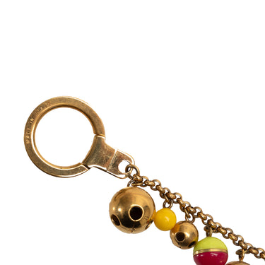 Gold Louis Vuitton Porte Cles Chaine Grelots Bag Charm Key Chain - Designer Revival