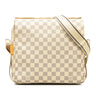 White Louis Vuitton Damier Azur Naviglio Crossbody Bag - Designer Revival