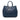 Blue Prada Vitello Daino Open Convertible Tote Satchel