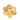 Gold Chanel CC Gold Plated Flower Brooch