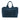 Blue Prada Denim Canapa Logo Tote Satchel