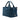 Blue Prada Denim Canapa Logo Tote Satchel