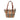 Beige Burberry Haymarket Check Canvas Tote