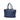 Blue Prada Vitello Daino Double Handle Satchel - Designer Revival