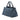 Blue Prada Large Denim Canapa Logo Tote Satchel