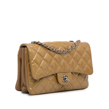 Tan Chanel 3 Accordion Flap Crossbody Bag - Designer Revival