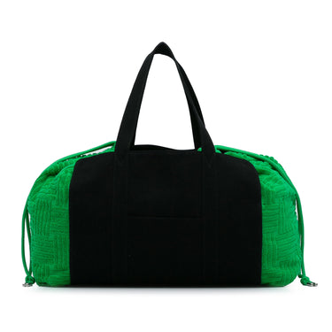 Black Bottega Veneta Roll Up Carry All Tote Travel Bag