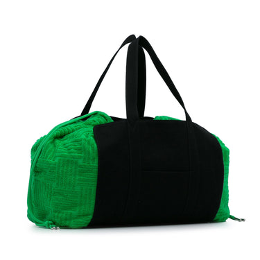 Black Bottega Veneta Roll Up Carry All Tote Travel Bag