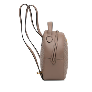 Taupe Gucci Small GG Marmont Matelasse Backpack - Designer Revival