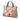 Beige Gucci GG Supreme Blooms Zippered Tote Satchel