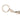 Silver Louis Vuitton Brass Fleur D Epi Key Chain and Bag Charm