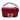 Red Fendi Mini Zucca Embossed Leather Baguette Satchel