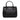 Black Prada Saffiano Lucido Top Handle Frame Tote