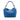 Blue Prada Vitello Daino Side Pocket Shoulder Bag