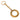 Gold Chanel Gold Plated Logo Key Ring