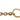 Gold Chanel Gold Plated Logo Key Ring