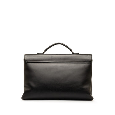 Black Bottega Veneta Intrecciato Briefcase Business Bag - Designer Revival