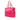 Pink Prada Saffiano Trimmed Tessuto Open Convertible Tote Satchel