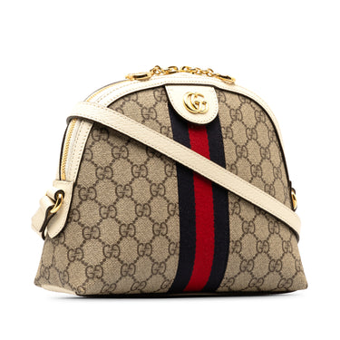 Brown Gucci Small GG Supreme Ophidia Crossbody Bag - Designer Revival