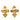 Gold Chanel CC Gold Plated Cross Clip On Earrings