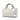 White Gucci Medium Calfskin Bamboo Shopper Satchel