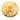 Gold Chanel CC Gold Plated Medallion Round Brooch
