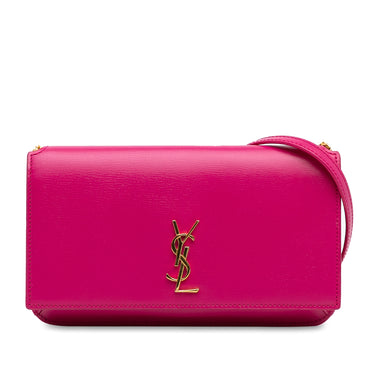 Pink Saint Laurent Monogram Cassandre Phone Holder Crossbody Bag