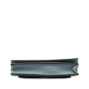 Blue Bottega Veneta Intrecciato Flap Long Wallet - Designer Revival