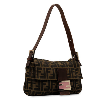 Brown Fendi Zucca Baguette Shoulder Bag - Designer Revival