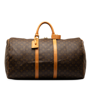 Brown Louis Vuitton Monogram Keepall 55 Travel Bag - Designer Revival