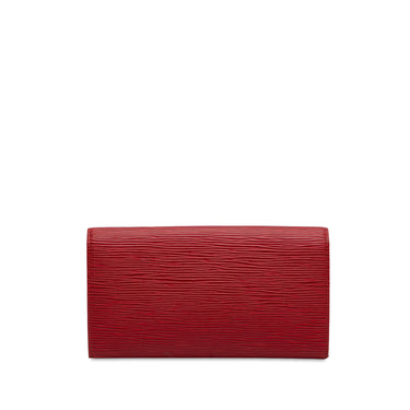 Red Louis Vuitton Epi Sarah Long Wallet - Designer Revival