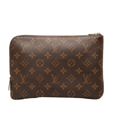 Brown Louis Vuitton Monogram Etui Voyageur PM Clutch Bag