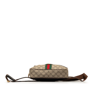 Brown Gucci GG Supreme Ophidia Belt Bag