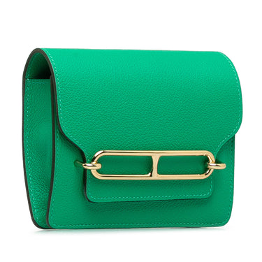 Green Hermès Evercolor Roulis Slim Wallet - Designer Revival