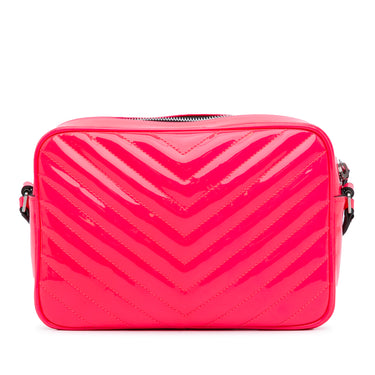 Pink Yves Saint Laurent Patent Lou Camera Bag - Designer Revival