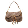 Brown Dior Oblique Double Saddle Shoulder Bag - Designer Revival