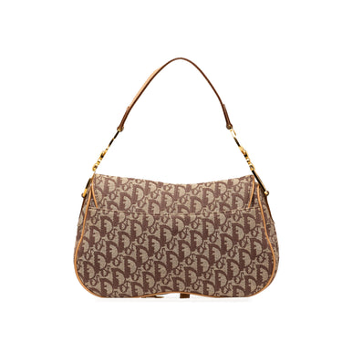 Brown Dior Oblique Double Saddle Shoulder Bag