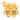 Gold Chanel CC Gold Plated Multicolor Gripoix Brooch