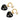 Black Chanel CC Gold Plated Resin and Strass Heart Drop Push Back Earrings