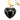 Black Chanel CC Gold Plated Resin and Strass Heart Drop Push Back Earrings