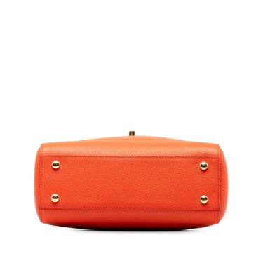 Orange Chanel Mini Neo Executive Tote Satchel - Designer Revival