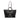 Black Chanel Medium Canvas Square Stitch Deauville Tote Satchel