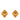 Gold Chanel CC Gold Plated Rhombus Clip On Earrings