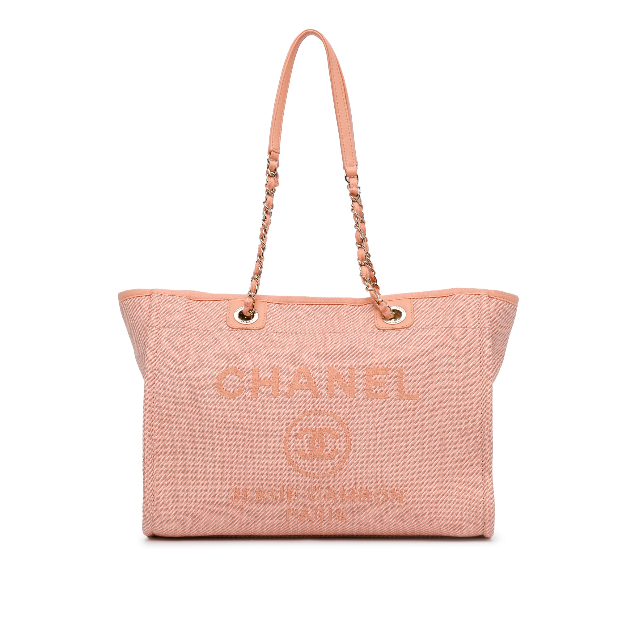 Pink Chanel Small Canvas Deauville Tote Designer Revival