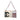 White Chanel CC Canvas and Metallic Lambskin Flag Pochette